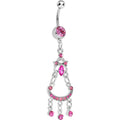 BodyCandy Pink Gem Princess Delight Chandelier Belly Ring — main product shot