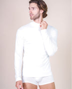 BASIC COTTON Free Spirit Premium Quality 100% Brushed/Fleece Cotton Men's Turtleneck Made in Italy (955)