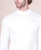 BASIC COTTON Free Spirit Premium Quality 100% Brushed/Fleece Cotton Men's Turtleneck Made in Italy (955) — view 2