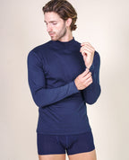 BASIC COTTON Free Spirit Premium Quality 100% Brushed/Fleece Cotton Men's Turtleneck Made in Italy (955) — view 8