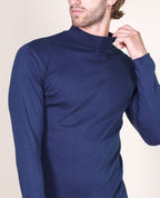 tittimitti BASIC COTTON Free Spirit Premium Quality 100% Brushed/Fleece Cotton Men's Turtleneck Made in Italy (955) — color d