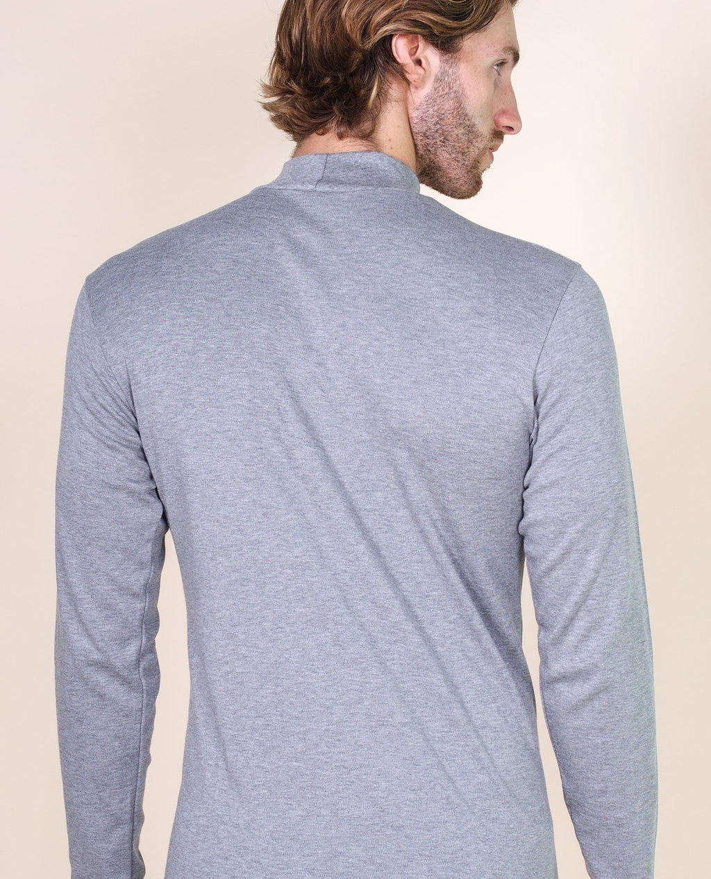 tittimitti BASIC COTTON Free Spirit Premium Quality 100% Brushed/Fleece Cotton Men's Turtleneck Made in Italy (955) — flat-la