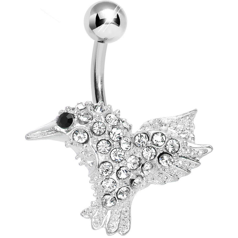 BodyCandy Crystalline Gem As the Crow Flies Bird Belly Ring — main product shot