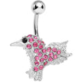 BodyCandy Pink Gem As the Crow Flies Bird Belly Ring — main product shot