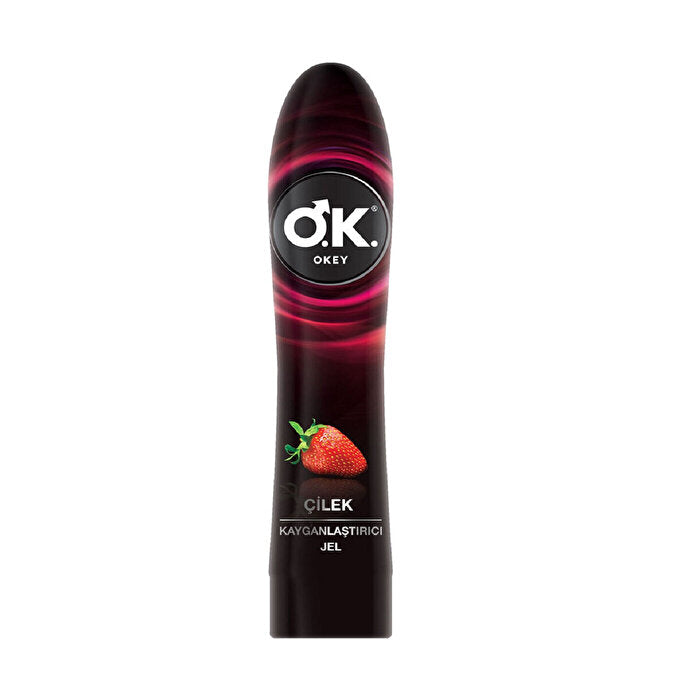 Okey Strawberry Scented Lubricant Gel 100ml - Intimate Lubricant for Adults