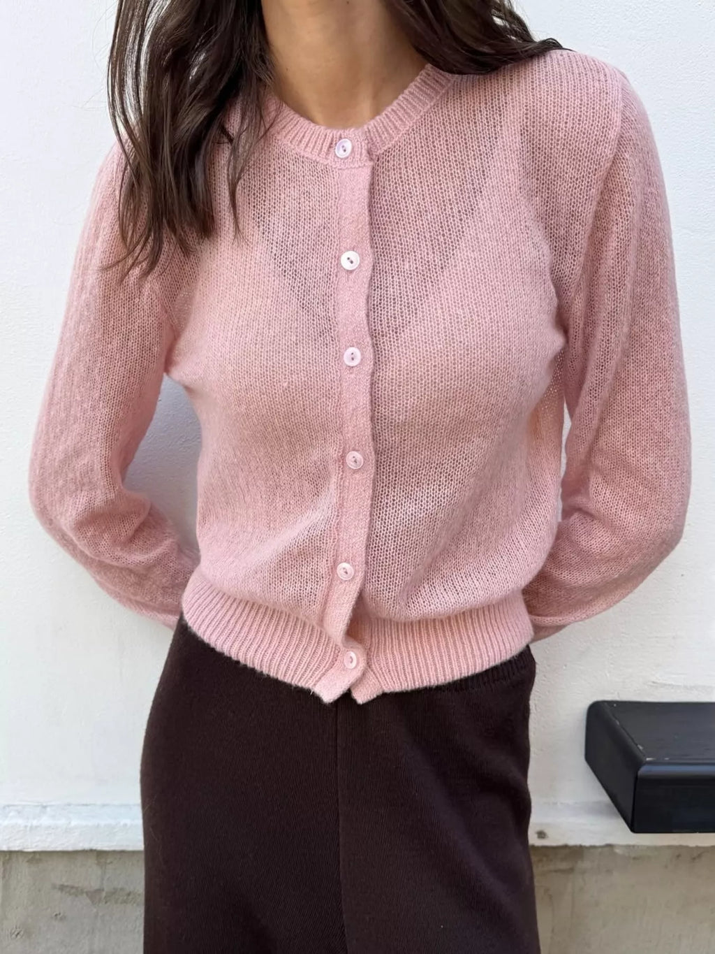 Button Up Long Sleeve Cardigan