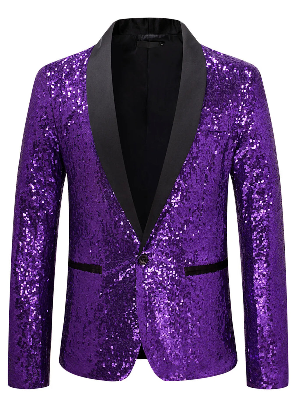 Men's Sequin Long Sleeve Blazer