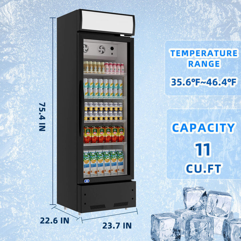 Heavy-Duty 23-Inch Commercial Single Glass Door Refrigerator With LED Lights (SAK43533) – SAKSBY WHOLESALE, view 3