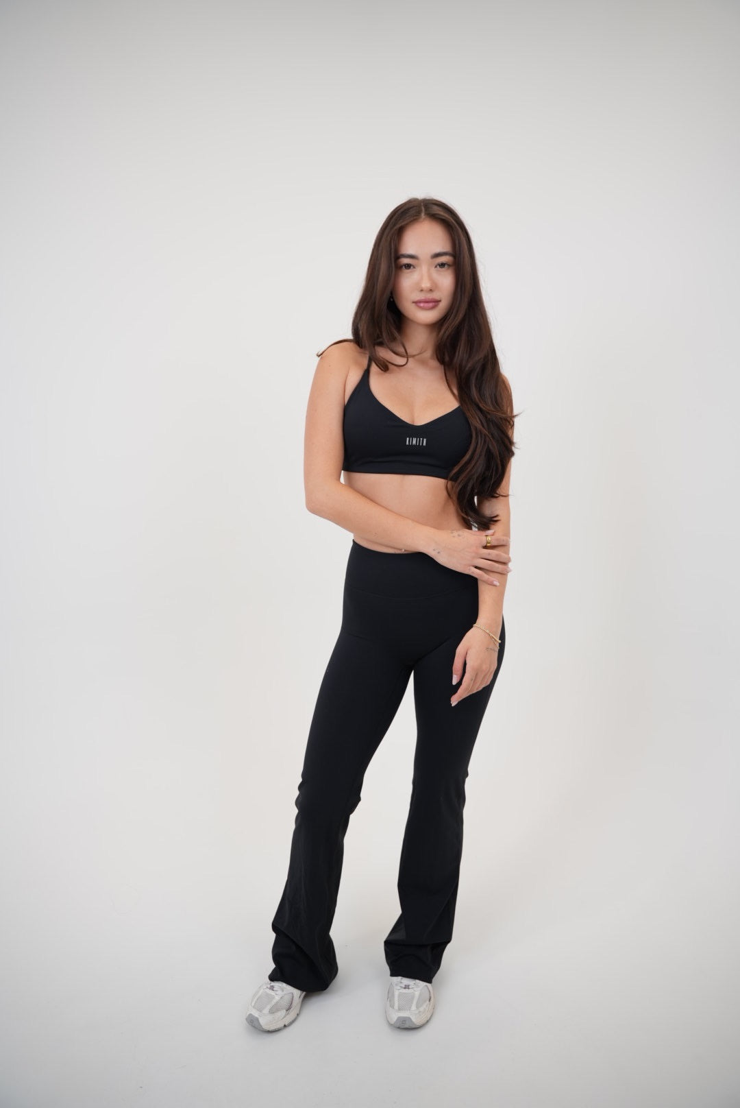 KIMITH BRAND I Live in Luxury Black Sports Bra — alternative angle