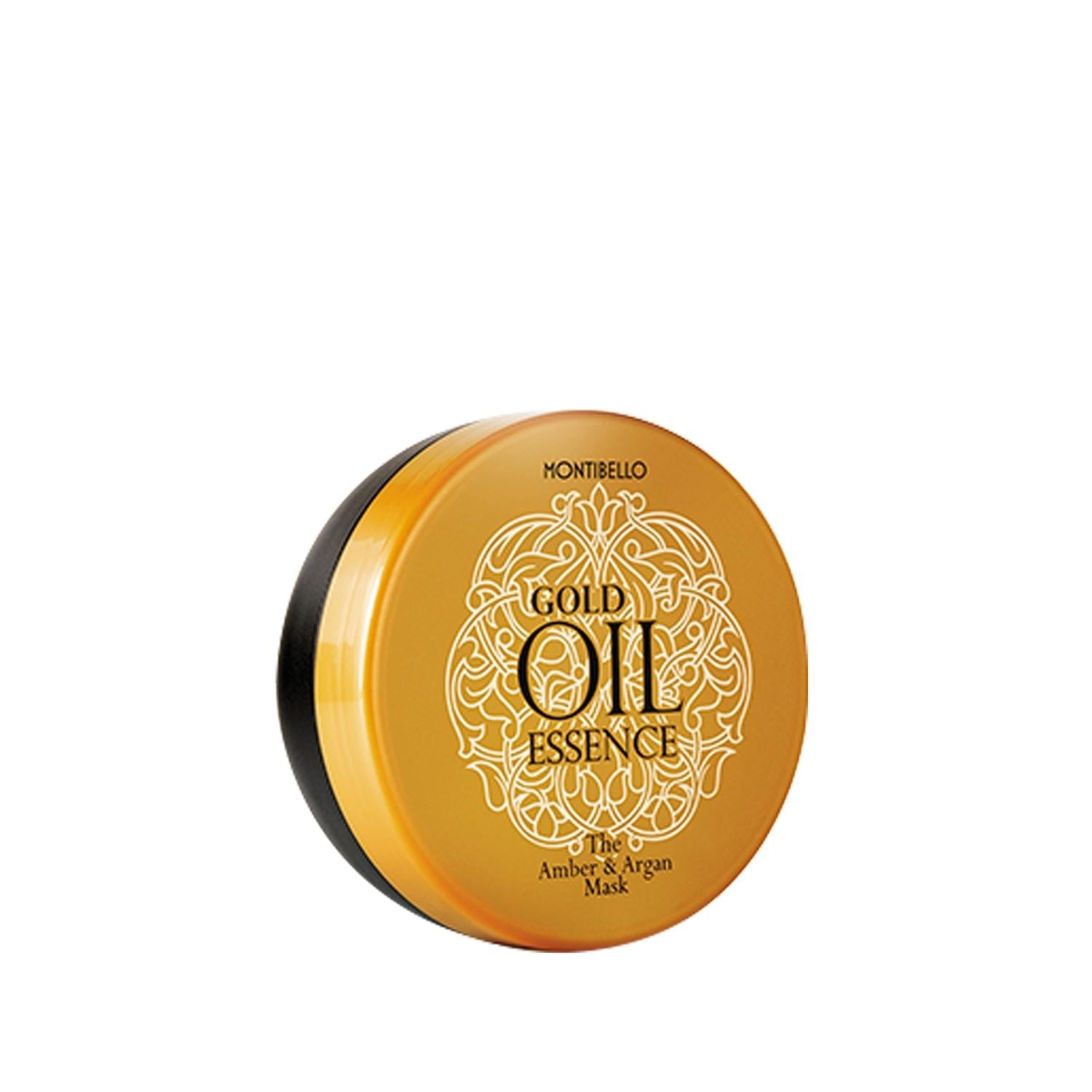 Montibello Gold Oil Essence Amber&Argan Hair Mask - Nourishing, Moisturizing, 6.76 fl oz