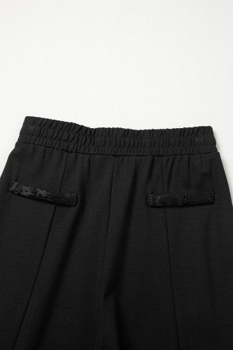 Pretty Little Patriot Pretty Little Patriot Wide Leg Black Lace Pants — detail shot 6