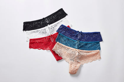 Forest Summer Lace Thong Panty (6 Pack) — main product shot