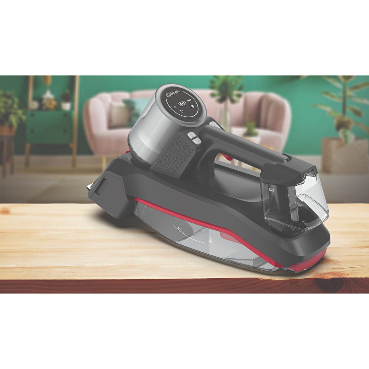 Kiwi Portable Upholstery Cleaner - Cordless Carpet Cleaner with 8 kPa Suction Power & Removable Lithium Battery
