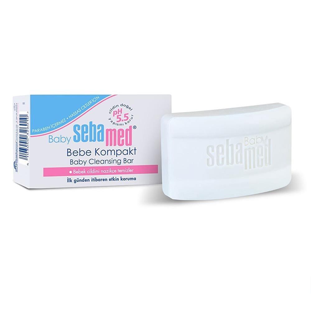 Sebamed Baby Cleansing Bar - Gentle Soap-Free Wash for Sensitive Skin, pH 5.5, Protects Newborn Skin, 100gr