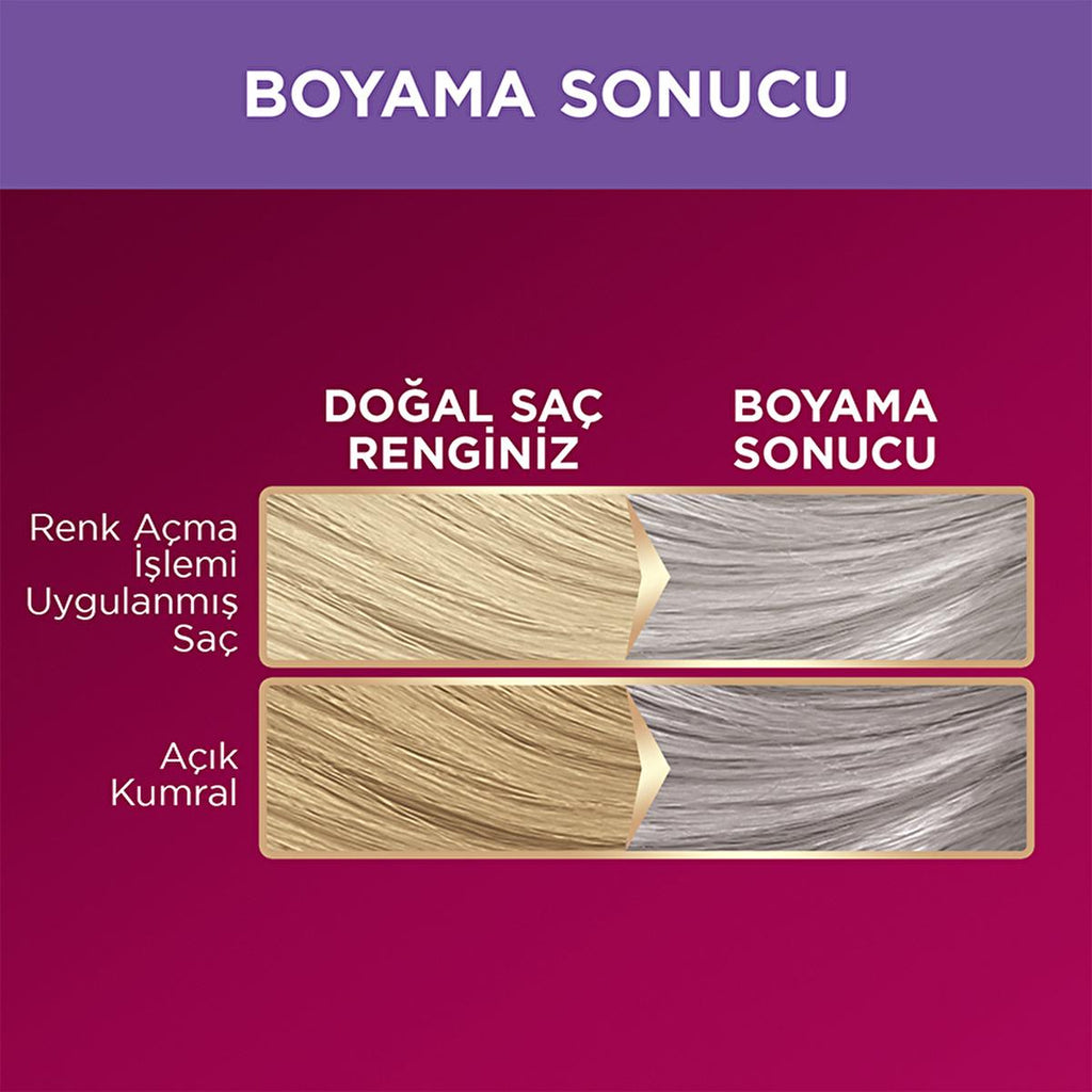 Palette Deluxe U71 Elmas Grisi Hair Dye - Long-Lasting Gray Hair Color with Nourishing Properties