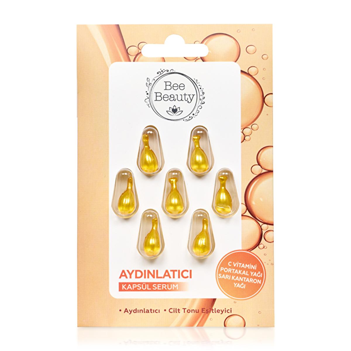 Bee Beauty Vitamin C Face Serum - Brightening, 7-Capsule Serum with Orange Oil for Smoother Skin