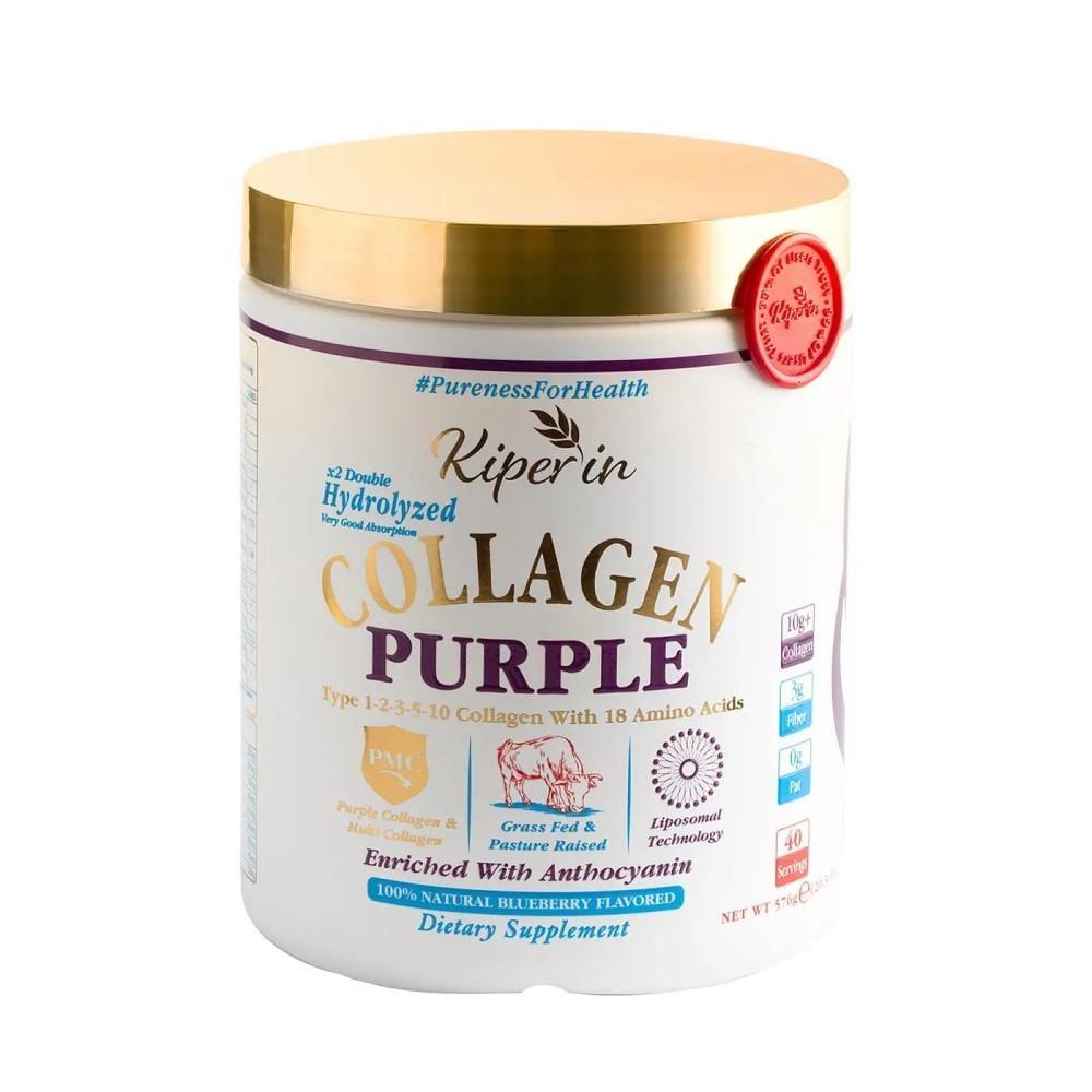 Kiperin Purple Collagen 576 gr - Liposomal Multi-Collagen Peptides Powder for Skin and Joint Health