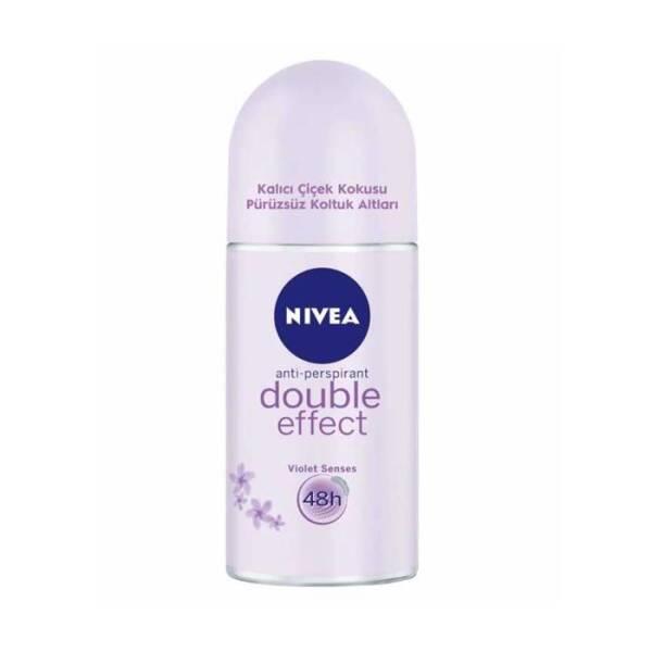 Nivea Double Effect Deodorant Roll-on - 50ml Antiperspirant & Deodorizing Benefits