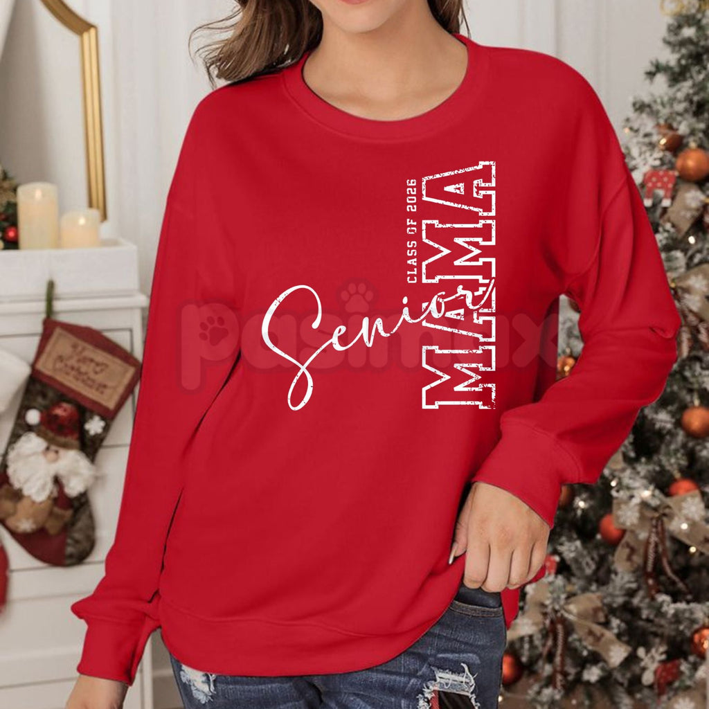 Pasimax Class of 2026 Senior MAMA Sweatshirt | Graduation Mom Crewneck | Senior 2026 Mama Graphic Shirt | Proud Graduation Mo