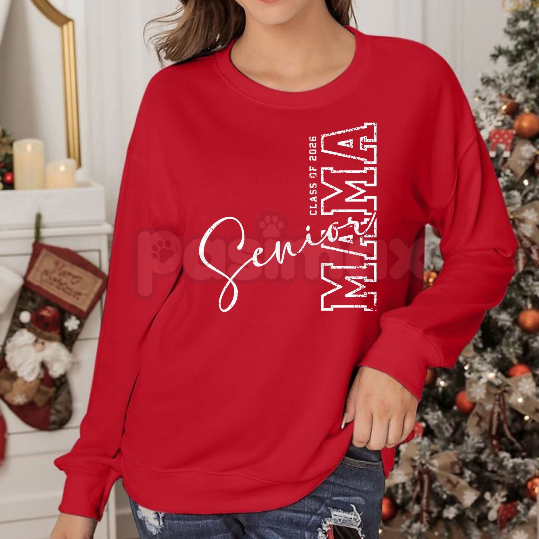 Pasimax Class of 2026 Senior MAMA Sweatshirt | Graduation Mom Crewneck | Senior 2026 Mama Graphic Shirt | Proud Graduation Mo
