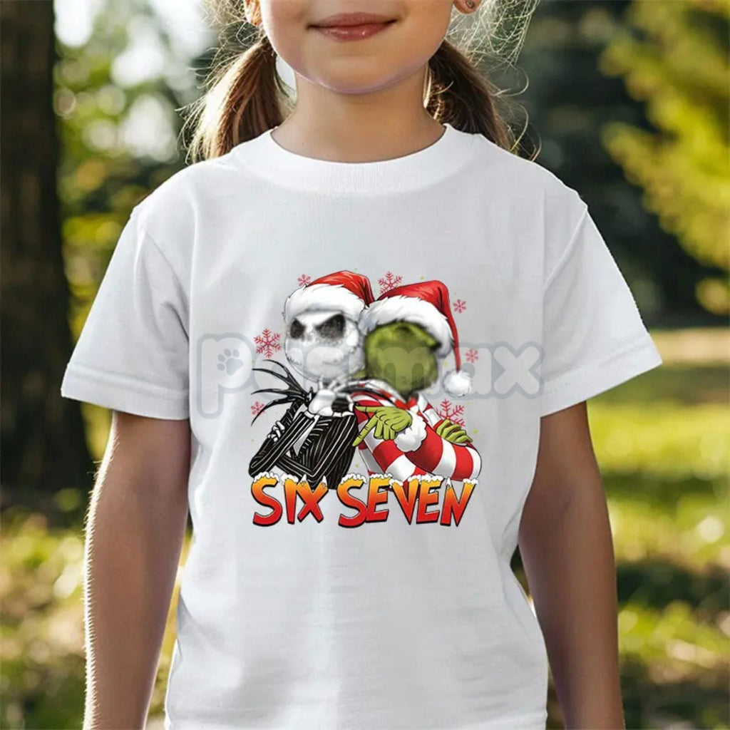 Pasimax Six Seven Christmas Meme Shirt – Funny Viral 67 Xmas T-Shirt, Holiday Humor Gift Tee — side view