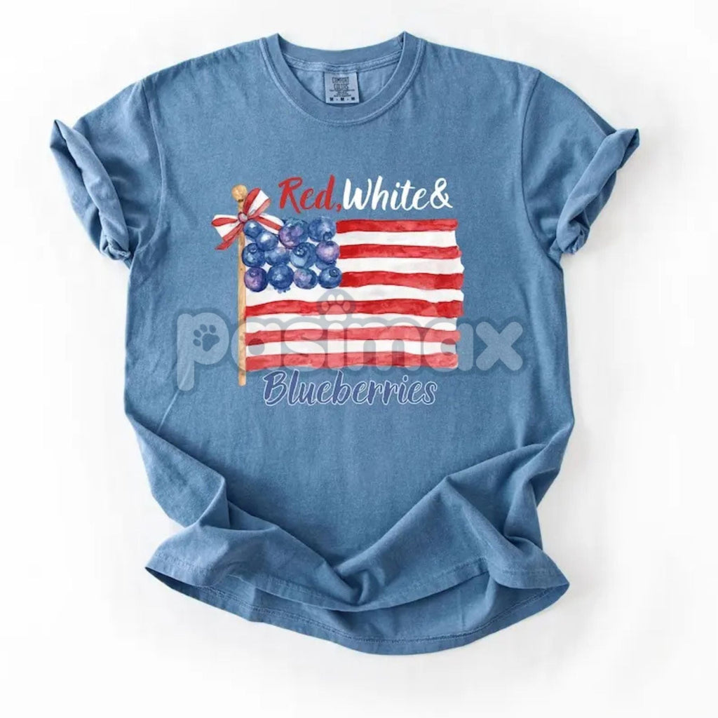 Pasimax 'Red, White and Blueberries' Comfort Colors T-Shirt — side view