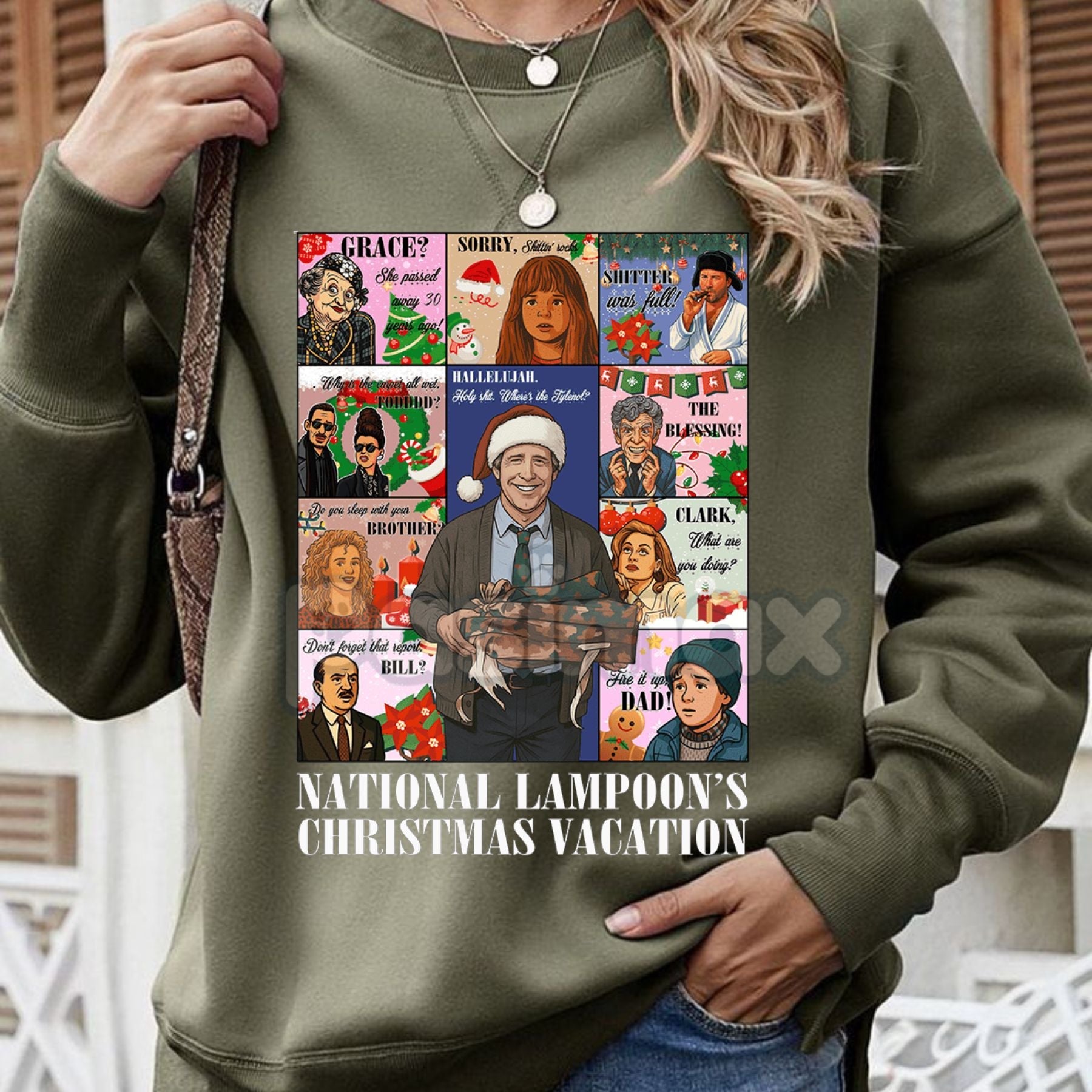 Pasimax The Griswold Family Christmas Sweater – National Lampoon's Christmas Vacation Quote Sweatshirt — side view