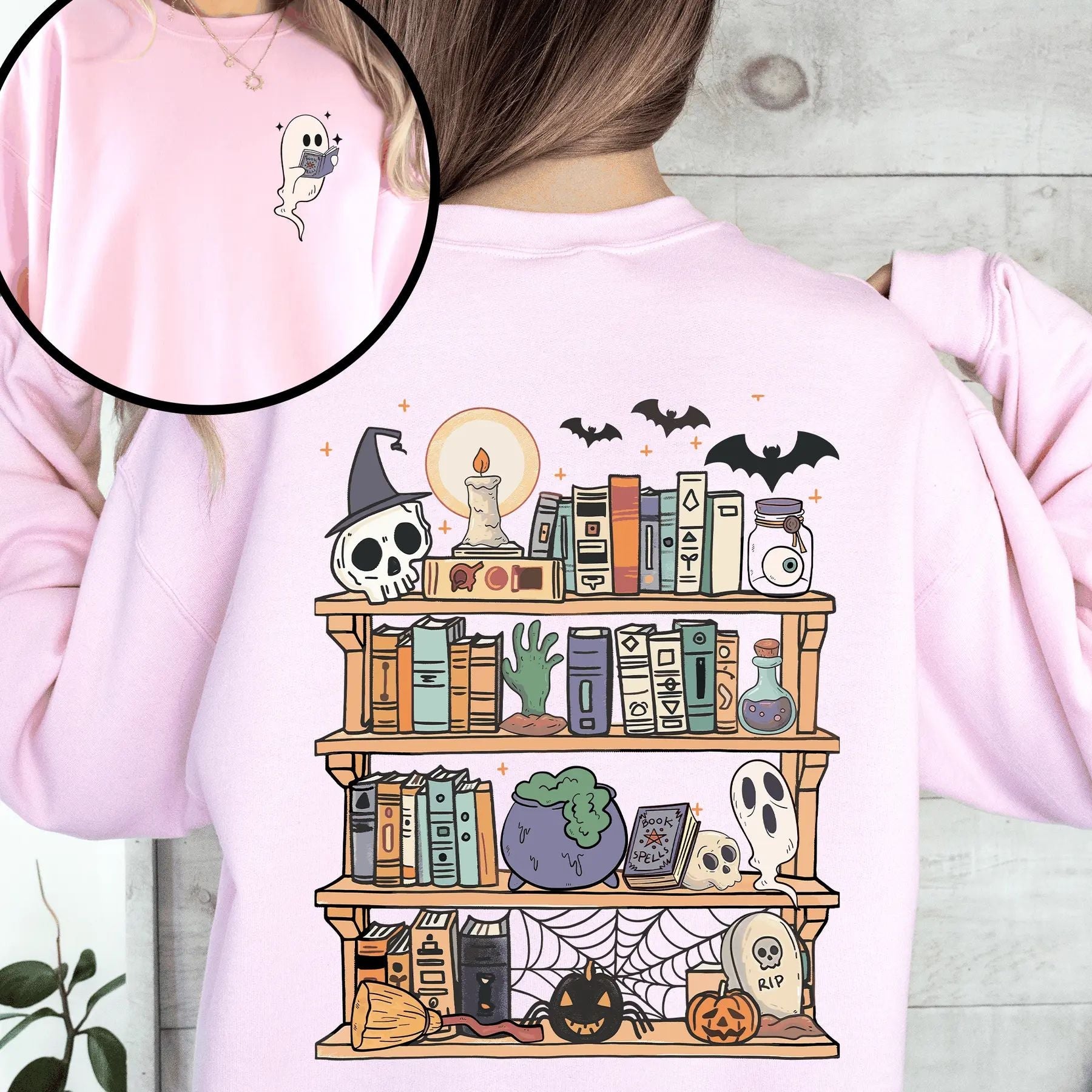 Pasimax Reading Ghost Sweatshirt — side view