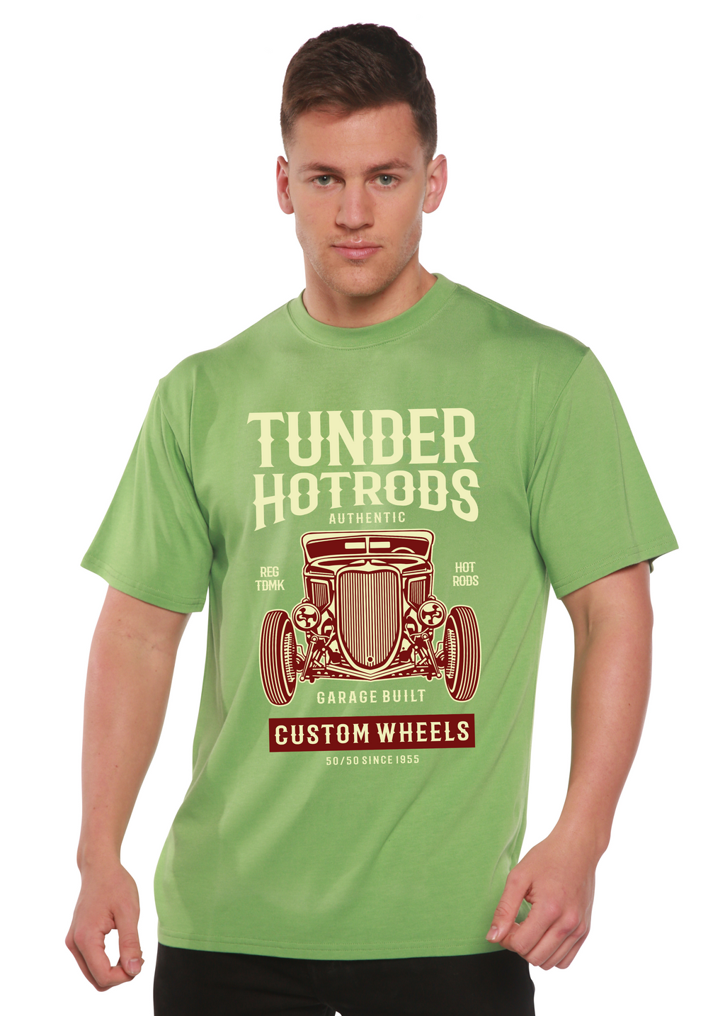 Spun Bamboo Thunder Hot Spun Bamboo® Men's Bamboo Viscose/Organic Cotton Short Sleeve Graphic T-Shirt — in-use photo