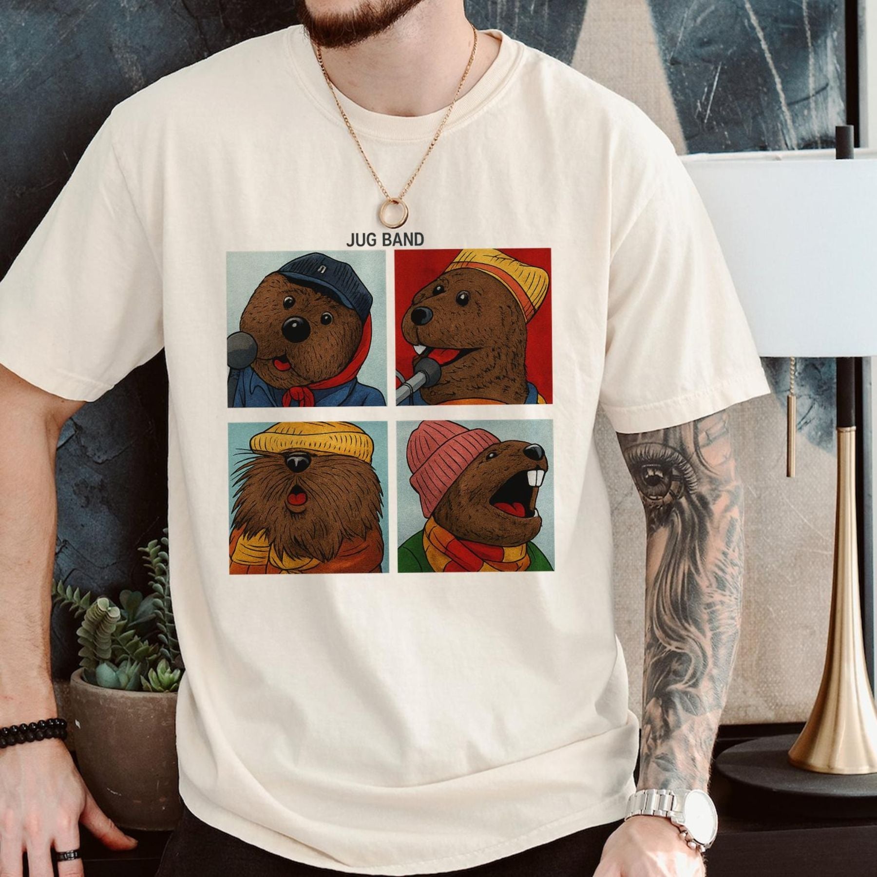 Pasimax Retro Jug Band T-Shirt — side view