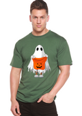 Spun Bamboo Boo Halloween Men's Bamboo Viscose/Organic Cotton Short Sleeve Graphic T-Shirt — main product shot