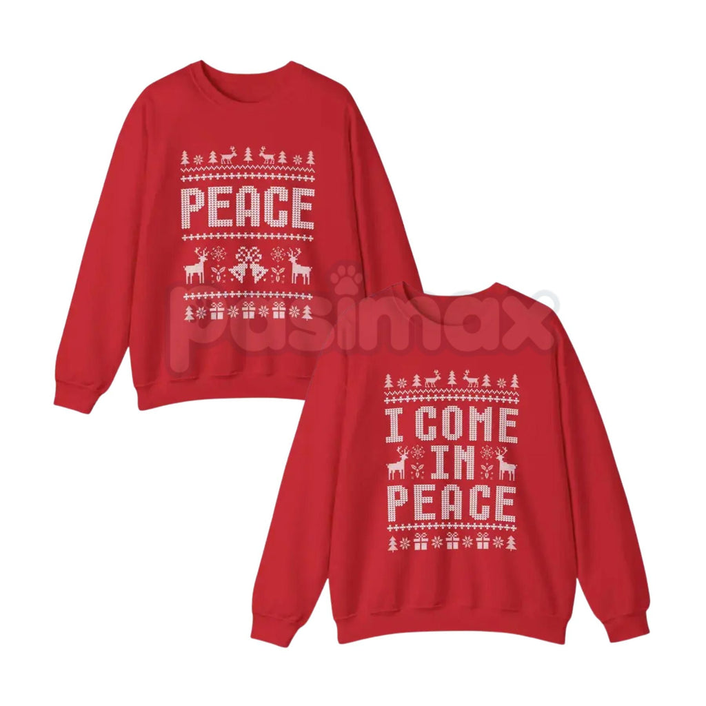 Pasimax Funny Ugly Christmas Sweatshirts for Couples – Matching Holiday Humor Crewnecks — side view