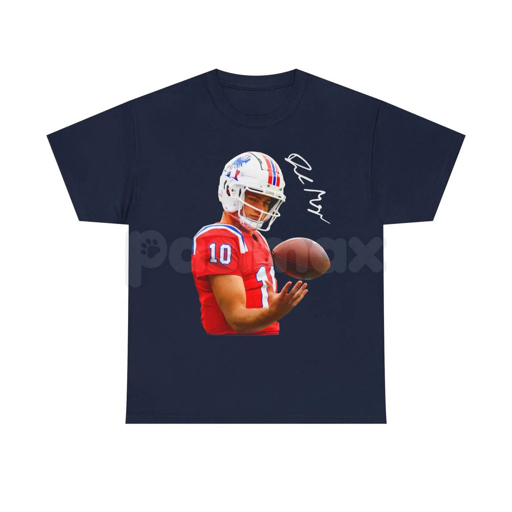 Pasimax Drake Maye Quarterback T-Shirt - New England Patriots Fan Apparel, NFL Rookie QB Graphic Tee, Unisex Football Gift — 