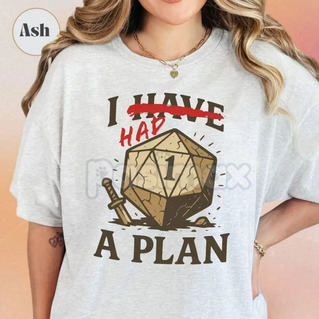 Pasimax "Don't worry, I have a plan." D&D T-Shirt - Funny Dungeons and Dragons Slogan Tee, Tabletop Games Gift for Him Her, G