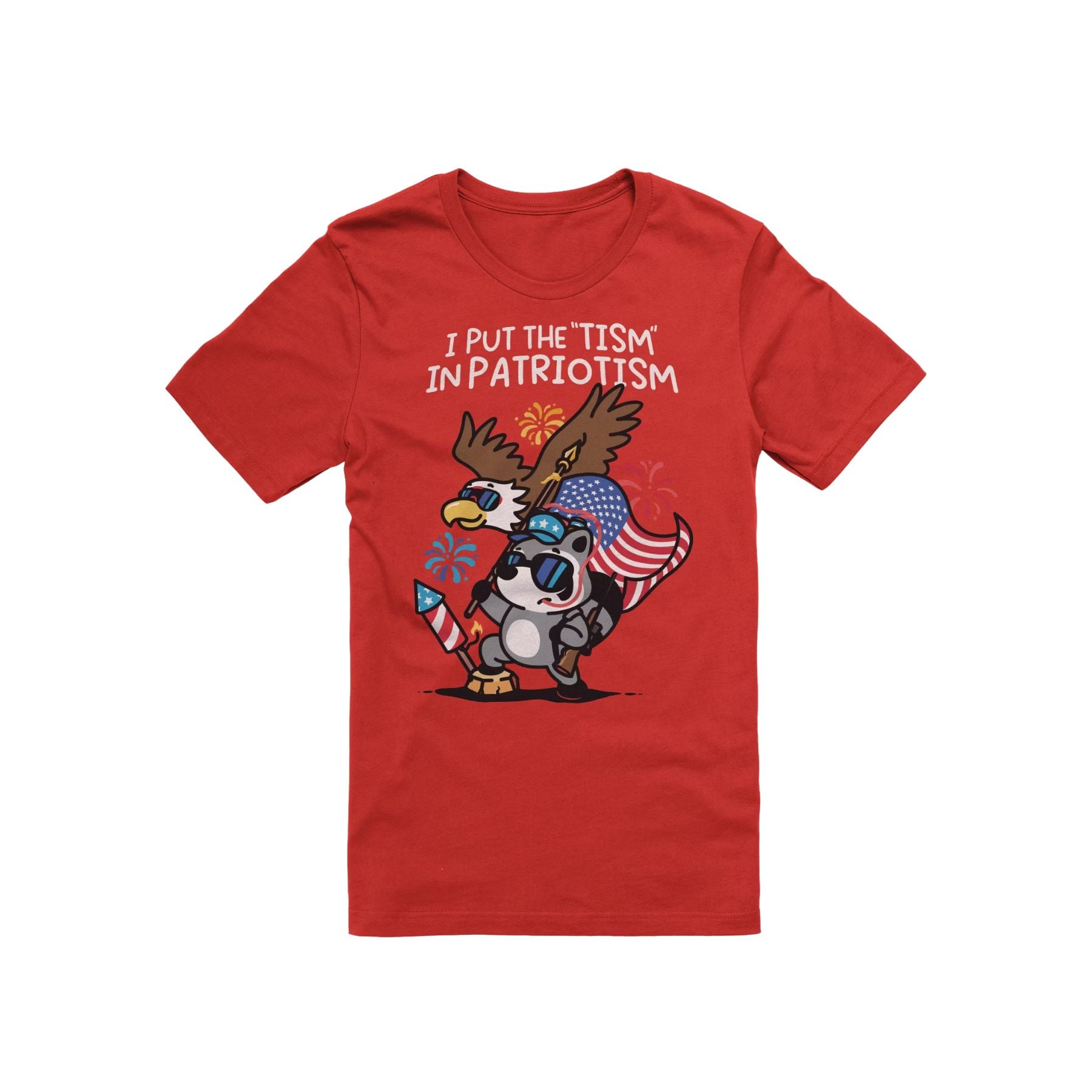 Pasimax 'Tism in Patriotism' T-shirt — side view