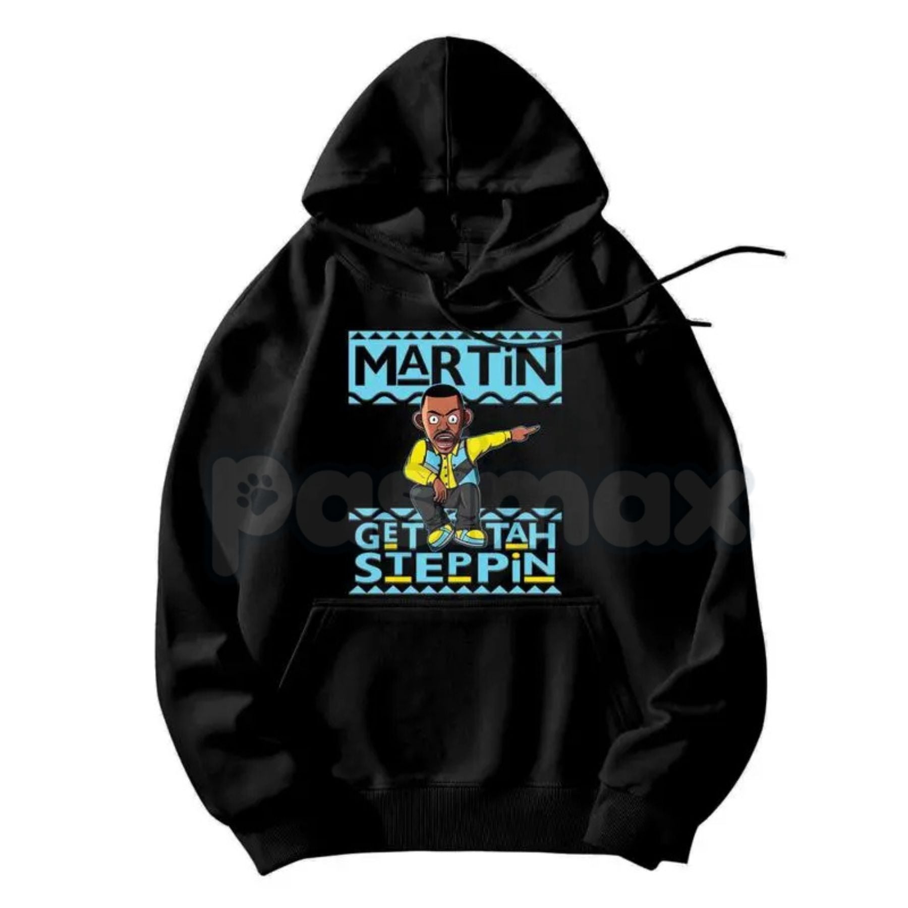 Pasimax Martin "Get Tah Steppin" 90s Sitcom Hoodie – Vintage Urban Streetwear, Classic Comedy Quote Pullover, Men's Retro Nos