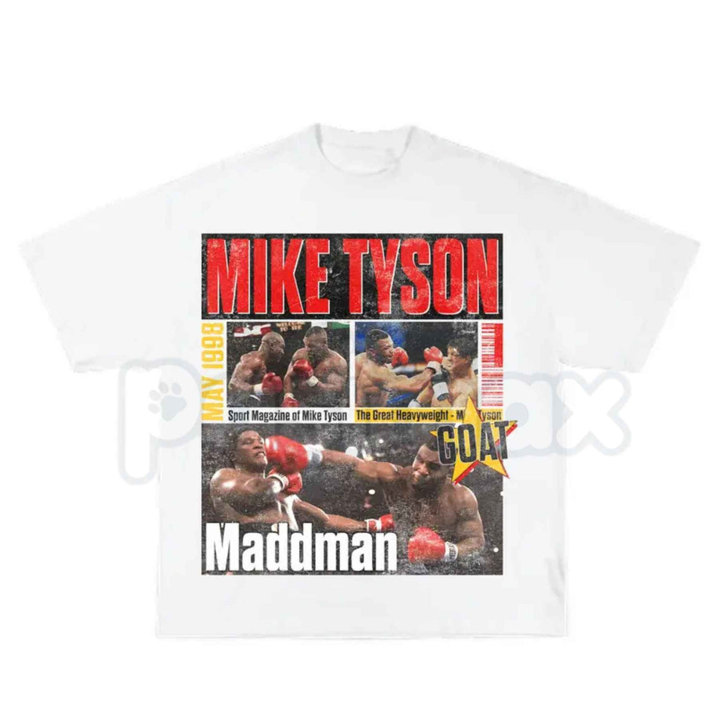Maddman Tyson Inspired Vintage Graphic T-Shirt – Retro Heavyweight Boxing Unisex Cotton Tee