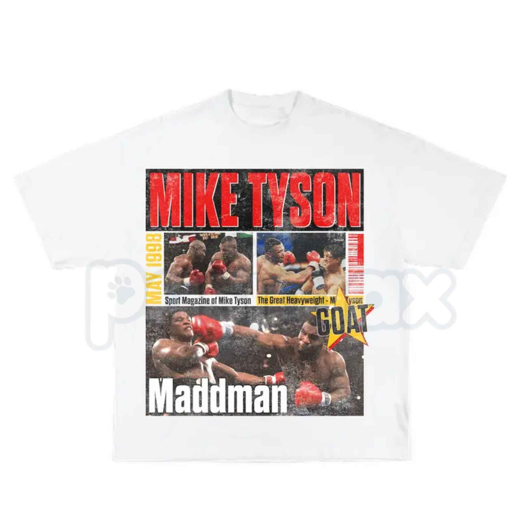 Maddman Tyson Inspired Vintage Graphic T-Shirt – Retro Heavyweight Boxing Unisex Cotton Tee