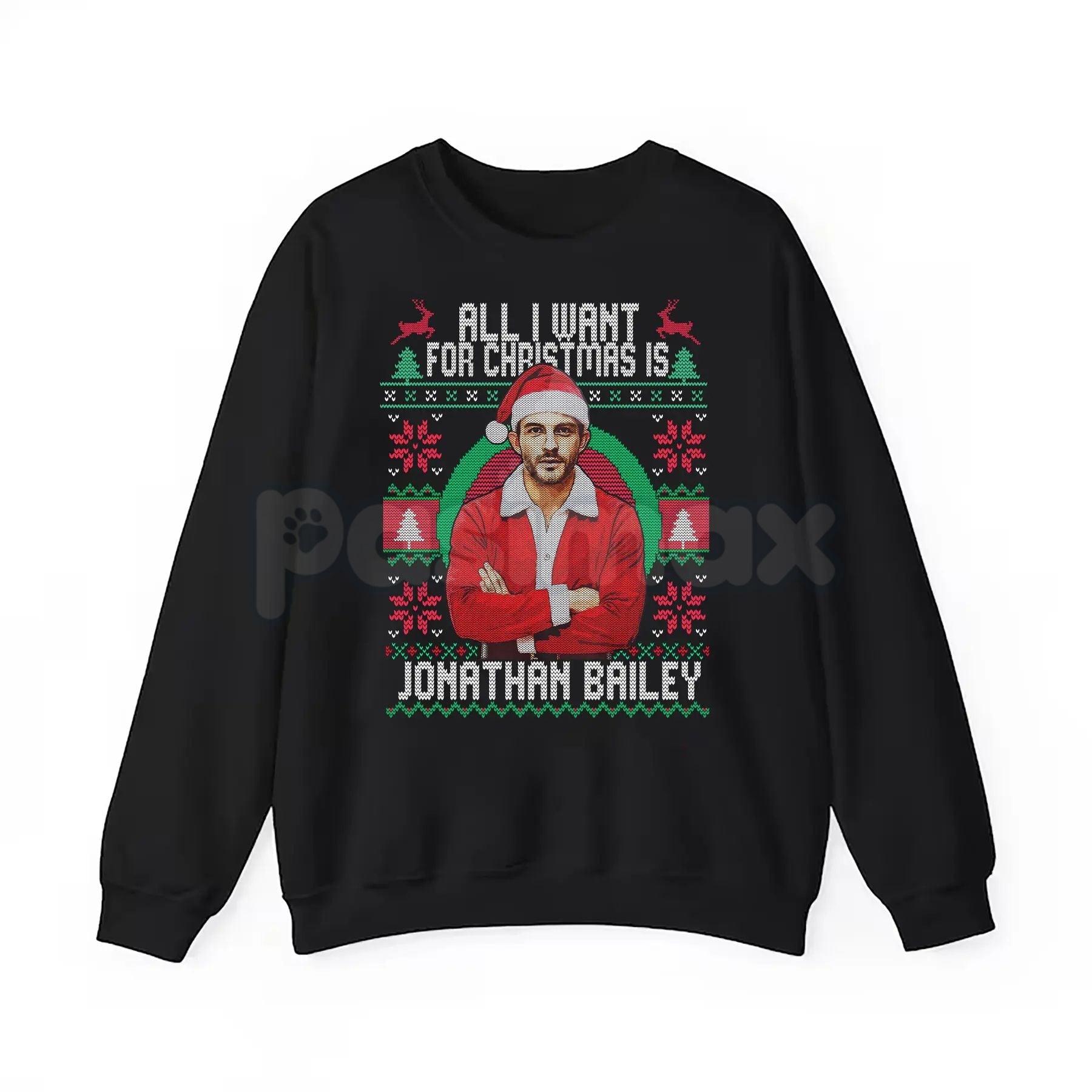 Pasimax Fiyero All I Want For Christmas Is Jonathan Bailey Christmas Shirt | Wicked Movie Fan Ugly Xmas Sweatshirt | Broadway