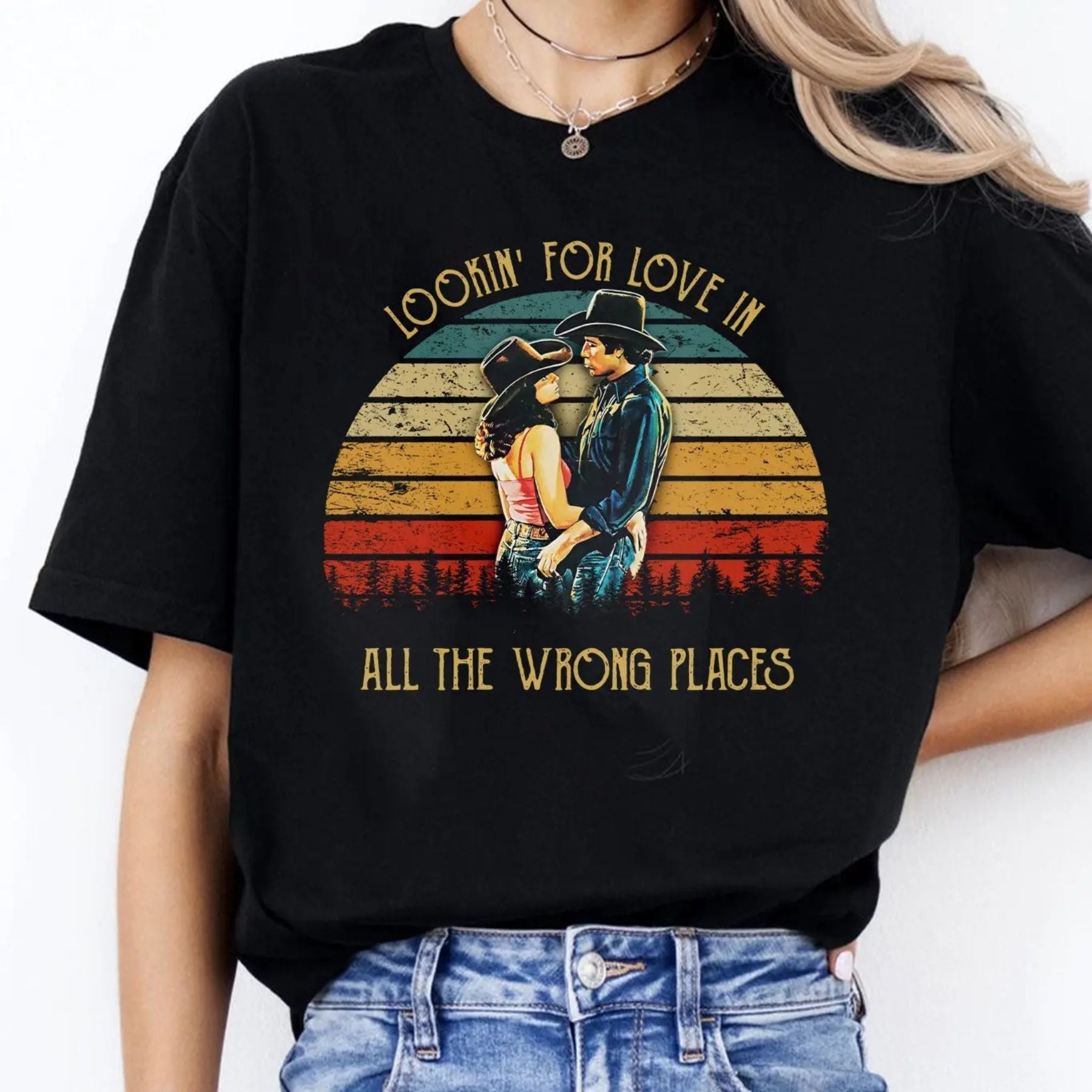 Pasimax "Urban Cowboy" Vintage Movie T-Shirt — side view