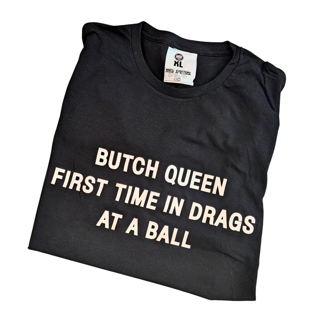 Hustle City Clothing Butch Queen Streetwear Graphic T-Shirt — side view