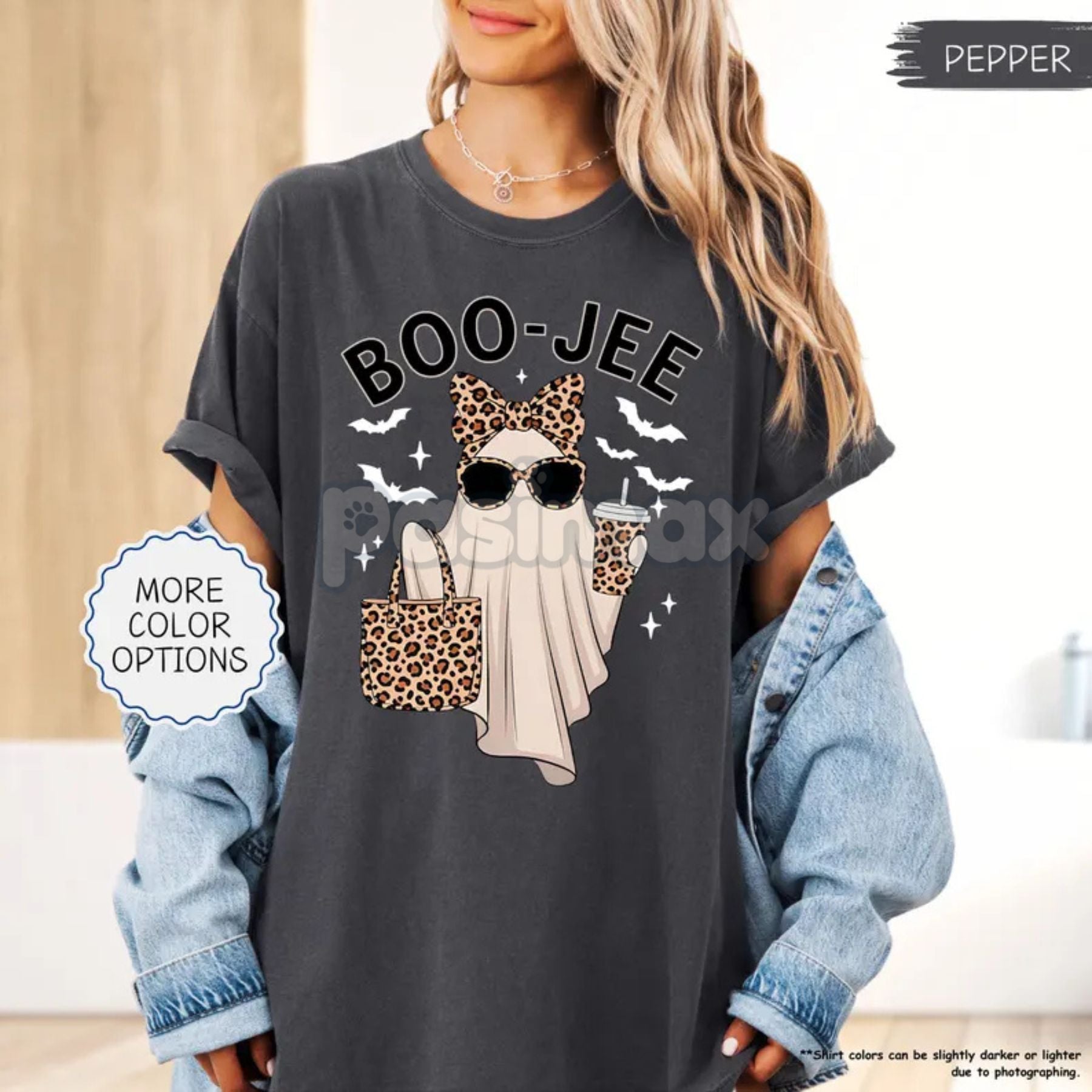 Pasimax 'Boo-Jee' Ghost Comfort Colors® T-Shirt — side view