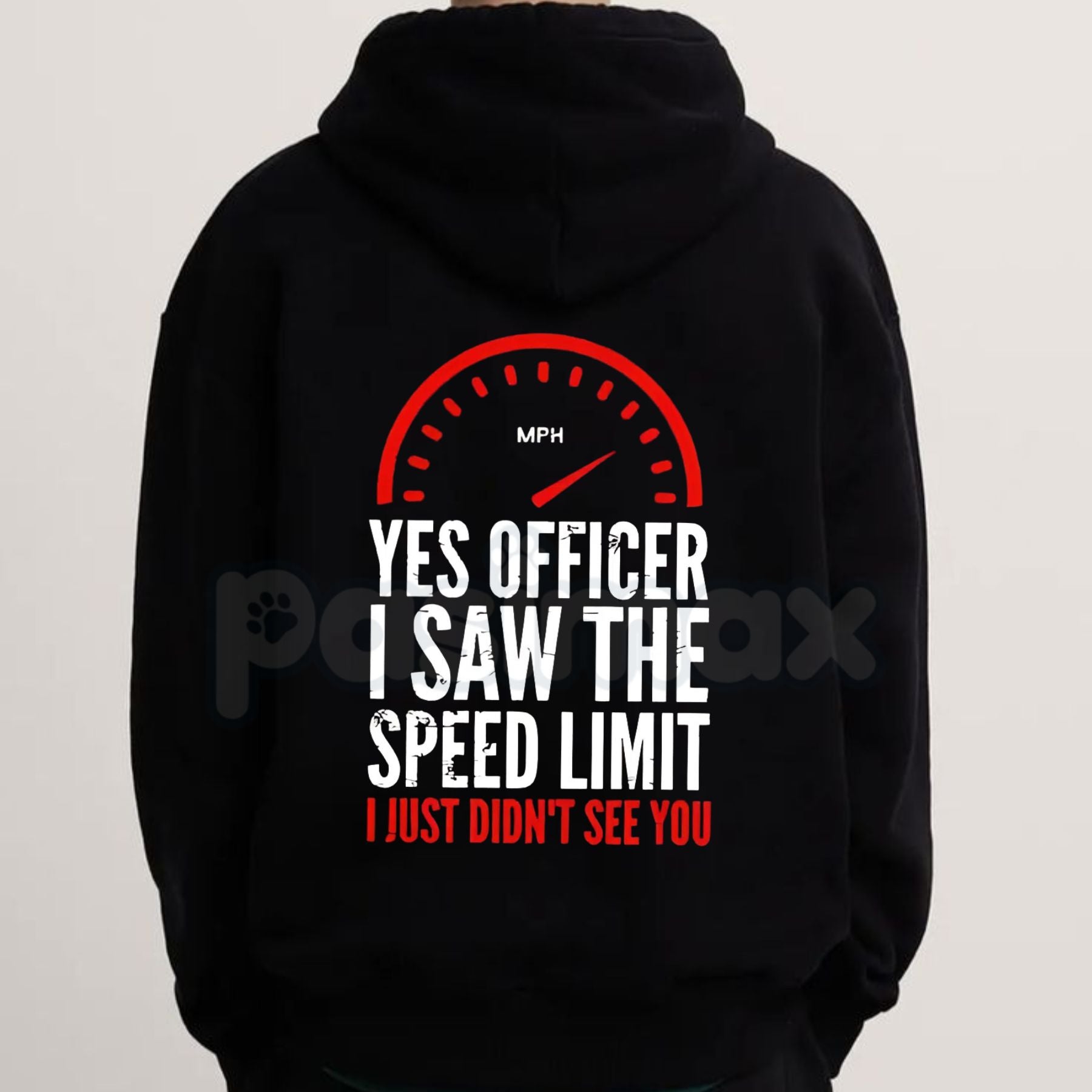 Pasimax "Officer I Saw The Restriction Sign But I Didn't See You Alphabet" Hoodie – Funny Driving Slogan Pullover, Speeding H
