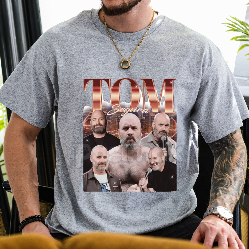 Pasimax Retro TOM SEGURA Homage T-Shirt - Comedian Stand-Up Star Tee, Vintage Tom Segura Fan Merch, Unisex Comedy Streetwear 