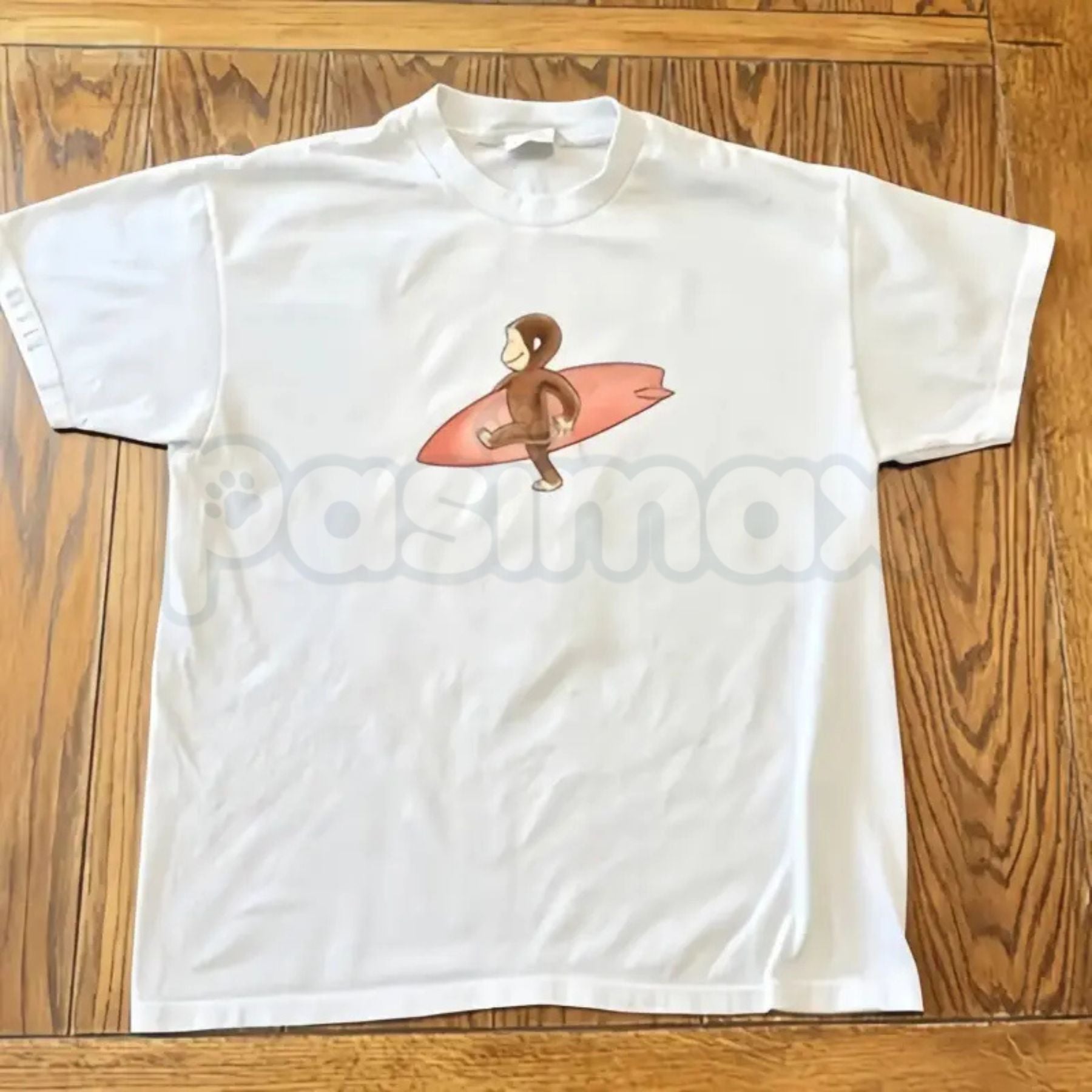 Vintage Curious George Surfing T-Shirt – Retro Hang Ten Graphic Tee