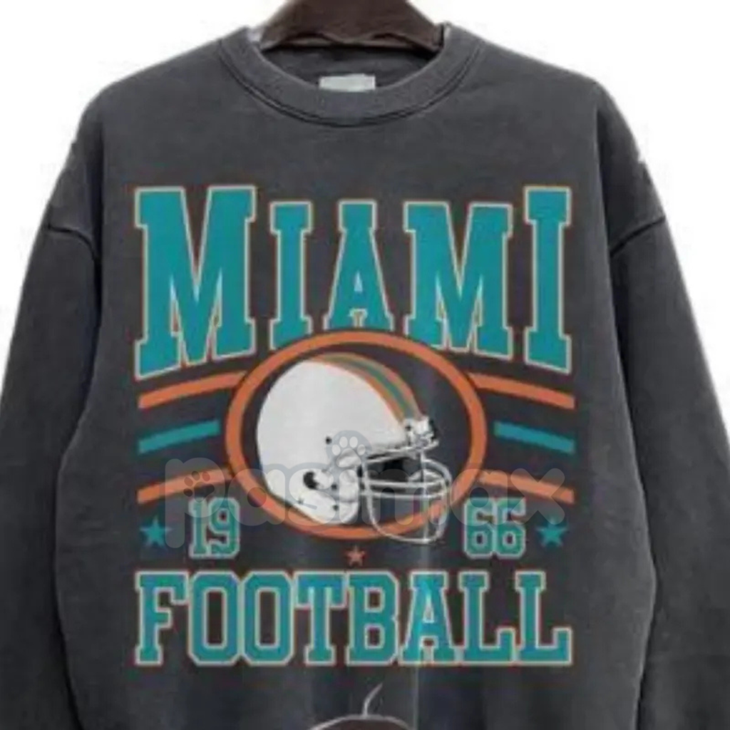 Pasimax New Retro Style Varsity All Team Football Sweatshirt – Vintage Fan Crewneck — side view