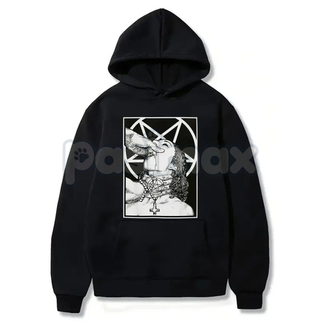 Pasimax Unholy Nun Naughty Graphic T-Shirt – Dark Gothic Aesthetic Hoodie & Edgy Streetwear Sweatshirt — side view