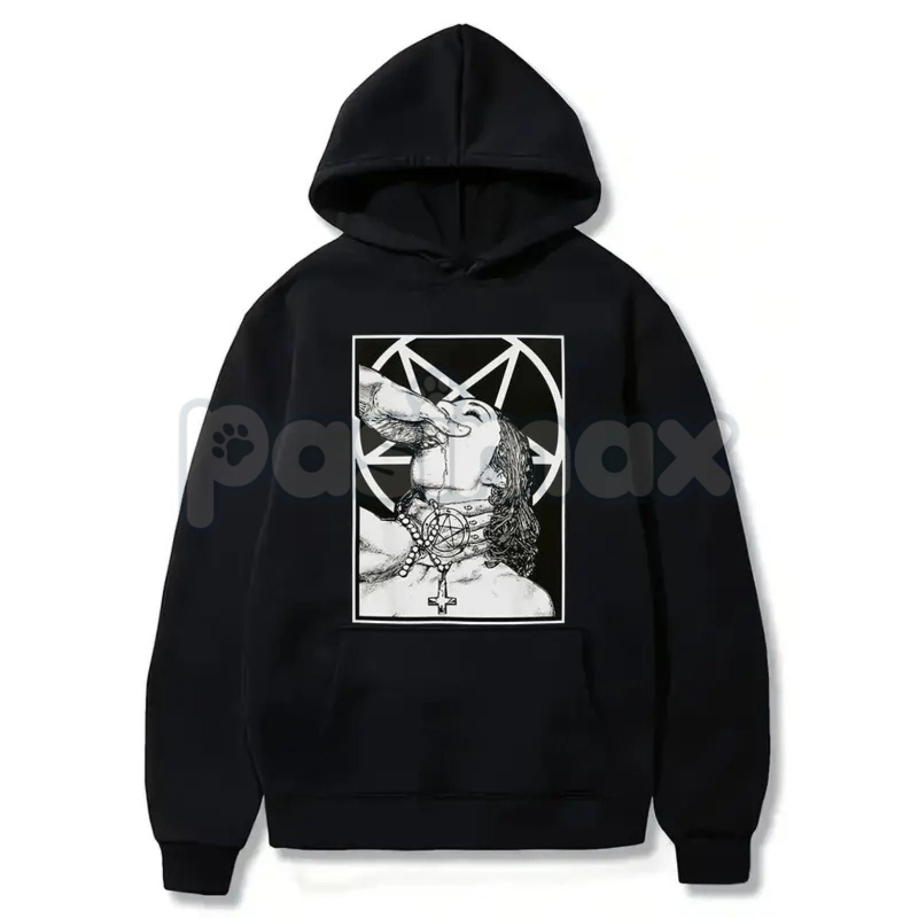 Pasimax Unholy Nun Naughty Graphic T-Shirt – Dark Gothic Aesthetic Hoodie & Edgy Streetwear Sweatshirt — side view