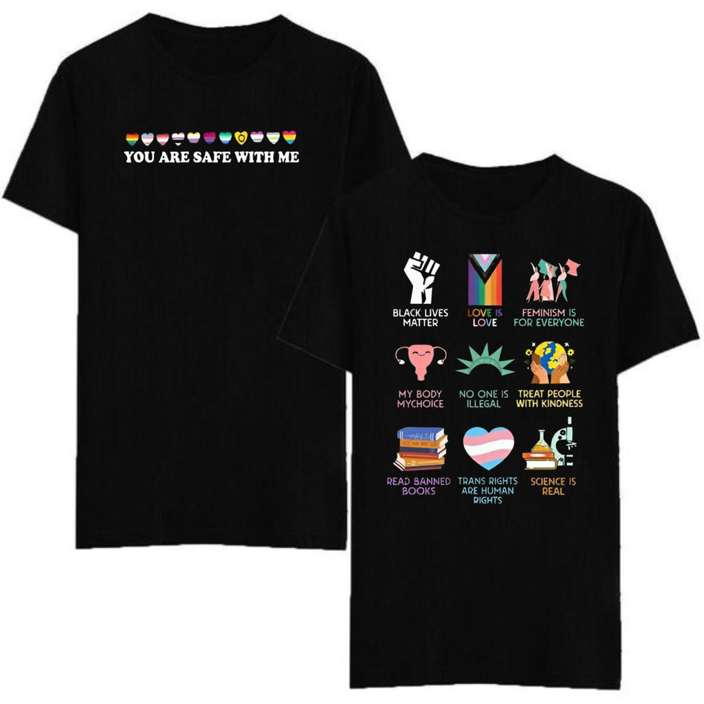 Pasimax "You Are Safe With Me" T-Shirt — side view