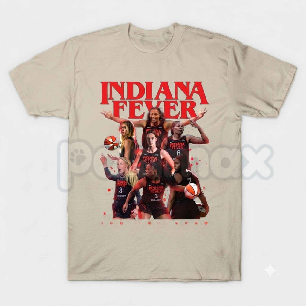 Indiana Fever T-Shirt – Official Style Women's Basketball Graphic Tee, Vintage WNBA Game Day Unisex Cotton Shirt